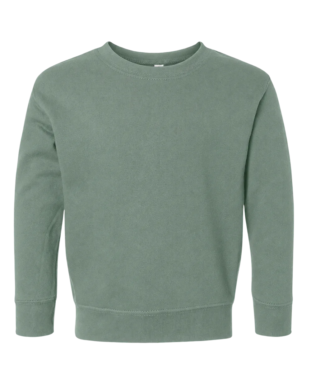 Toddler Sweatshirt in basil, front view.